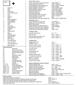 EXCEL-SPECIFIC KEYBOARD SHORTCUTS | Its IT Experience